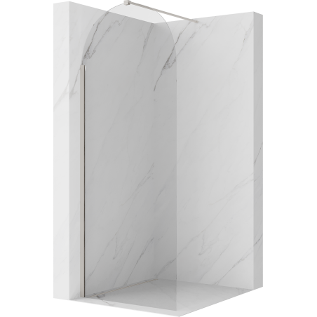 Mexen Kioto-Q sprchová stěna Walk-in 80 x 200 cm, transparentní 8 mm, kartáčovaný nikl - 800-080-101-97-00-Q