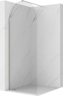 Mexen Kioto-Q sprchová stěna Walk-in 80 x 200 cm, transparentní 8 mm, kartáčovaný nikl - 800-080-101-97-00-Q
