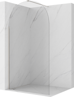 Mexen Kioto-Q sprchová stěna Walk-in 100 x 200 cm, průhledná 8 mm, kartáčovaný nikl - 800-100-101-97-00-Q