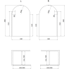 Mexen Kioto-Q sprchová stěna Walk-in 120 x 200 cm, transparentní 8 mm, kartáčovaný nikl - 800-120-101-97-00-Q