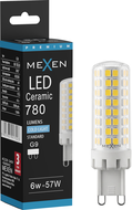 Mexen Aura Stmívatelná LED žárovka G9, 6W, Studená - 6500K, 780 lm - L122-G9-0665-01