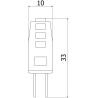 Mexen Oris LED žárovka G4, 1,5 W, Studená - 6500K, 190 lm - L115-G4-0165-01