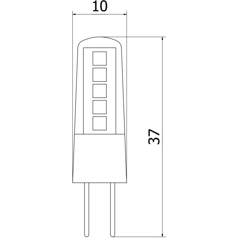 Mexen Oris LED žárovka G4, 1,7W, Teplá - 3000K, 204 lm - L115-G4-0130-02