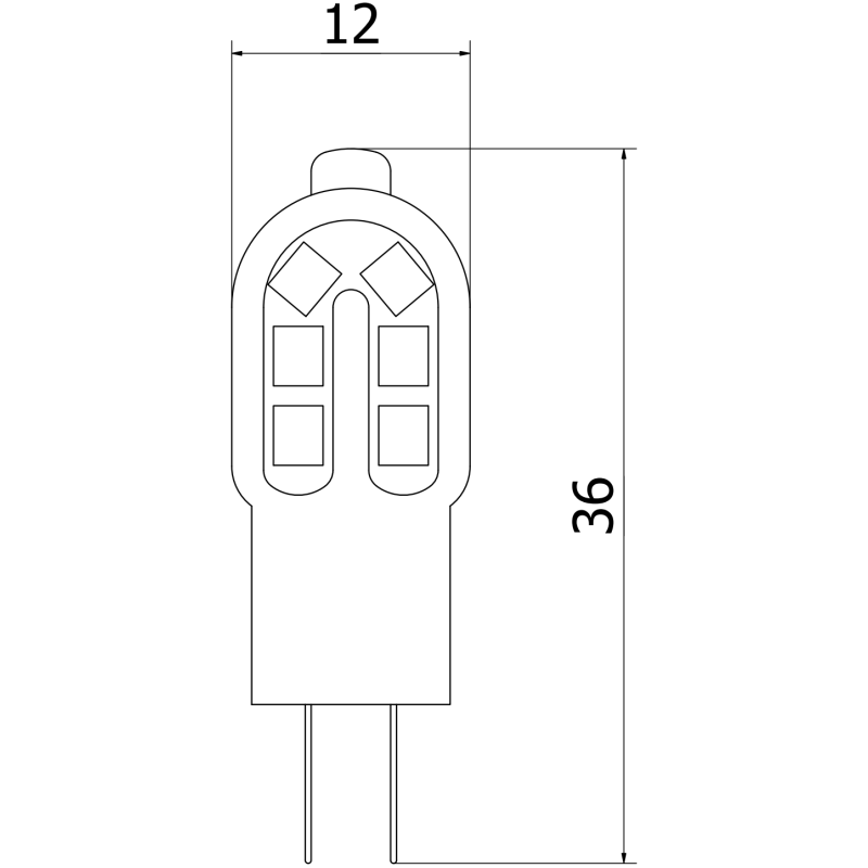 Mexen Oris LED žárovka G4, 1,5W, Teplá - 3000K, 140 lm - L115-G4-0130-03