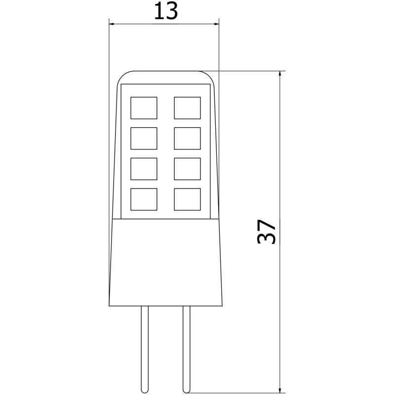 Mexen Oris LED žárovka G4, 2,5W, Neutrální - 4000K, 320 lm - L115-G4-0240-01