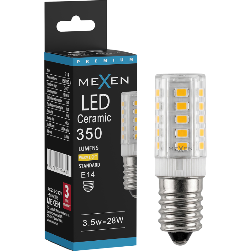 Mexen Aura LED žárovka E14, 3,5W, Teplá - 3000K, 350 lm - L121-E14-0330-01