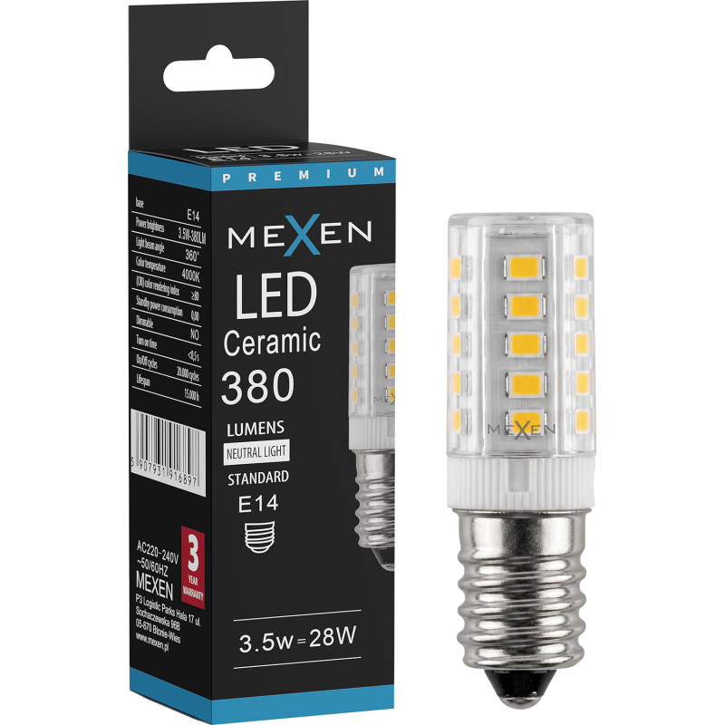 Mexen Aura LED žárovka E14, 3,5W, Neutrální - 4000K, 380 lm - L121-E14-0340-01