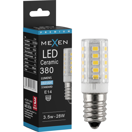 Mexen Aura LED žárovka E14, 3,5W, Studená - 6500K, 380 lm - L121-E14-0365-01