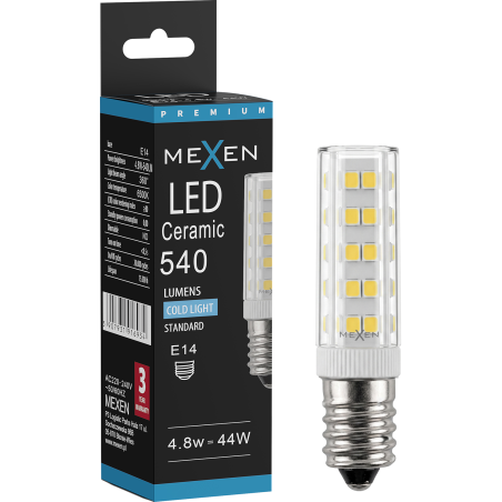 Mexen Aura LED žárovka E14, 4,8W, Studená - 6500K, 540 lm - L121-E14-0565-01
