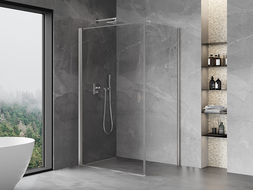Mexen Mist-B otevírací sprchová kabina 70 x 120 cm, transparentní, kartáčovaný nikl - 8A2T-070-120-97-00