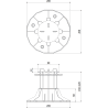 Mexen UniC nastavitelný terasový nosník pod desky 140-220 mm - C9902-140-220