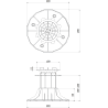 Mexen UniC nastavitelný samonivelační terasový nosič na desky 150-230 mm - C9903-150-230