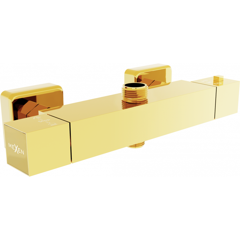 Mexen Cube termostatická sprchová baterie, zlatá - 77250-50