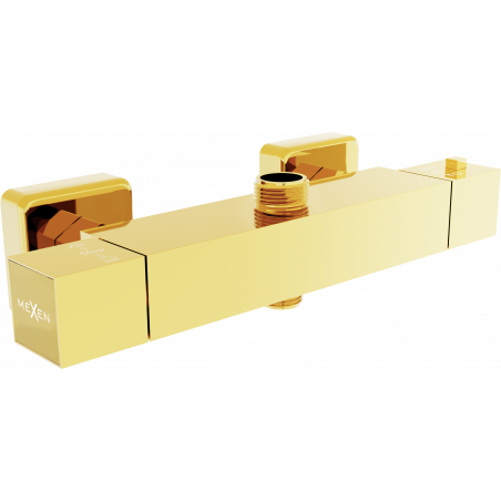 Mexen Cube termostatická sprchová baterie, zlatá - 77250-50