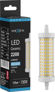 Mexen Vega LED žárovka stmívatelná R7S, 18W, Studená - 6500K, 2200 lm - L125-R7S-1865-02