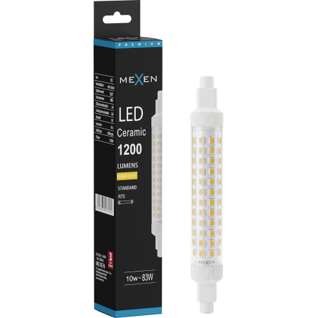 Mexen Vega LED žárovka R7S, 10W, Teplá - 3000K, 1200 lm - L126-R7S-1030-02