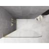 Mexen Kioto-P L sprchová stěna Walk-in 90 x 200 cm, transparentní 8 mm, zlatá kartáčovaná - 800-090-103-55-00-P