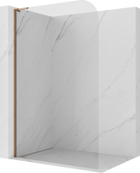 Mexen Kioto-P L sprchová stěna Walk-in 70 x 200 cm, transparentní 8 mm, růžové zlato - 800-070-103-60-00-P