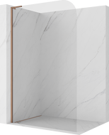 Mexen Kioto-P L Sprchová stěna Walk-in 90 x 200 cm, transparentní 8 mm, kartáčovaná měď - 800-090-103-65-00-P