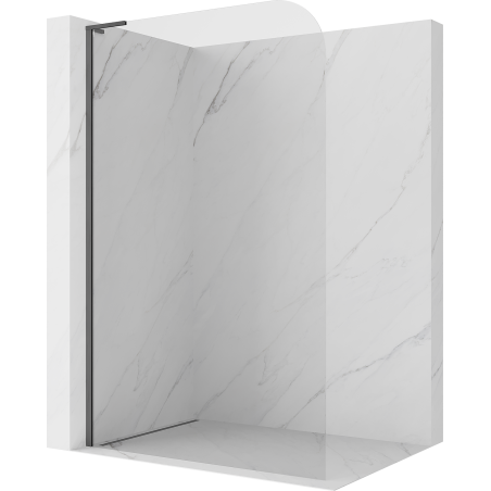 Mexen Kioto-P L sprchová stěna Walk-in 80 x 200 cm, transparentní 8 mm, kartáčovaný gun gray - 800-080-103-66-00-P