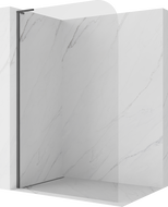 Mexen Kioto-P L sprchová stěna Walk-in 110 x 200 cm, transparentní 8 mm, kartáčovaná gun šedá - 800-110-103-66-00-P