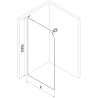 Mexen Kioto-P L sprchová zástěna Walk-in 120 x 200 cm, transparentní 8 mm, kartáčovaný gun gray - 800-120-103-66-00-P