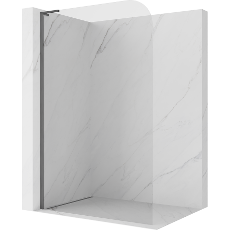 Mexen Kioto-P L sprchová zástěna Walk-in 120 x 200 cm, transparentní 8 mm, kartáčovaný gun gray - 800-120-103-66-00-P
