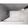 Mexen Kioto-P L sprchová stěna Walk-in 70 x 200 cm, transparentní 8 mm, černá - 800-070-103-70-00-P