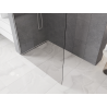 Mexen Kioto-P L sprchová zástěna Walk-in 90 x 200 cm, transparentní 8 mm, kartáčovaný nikl - 800-090-103-97-00-P