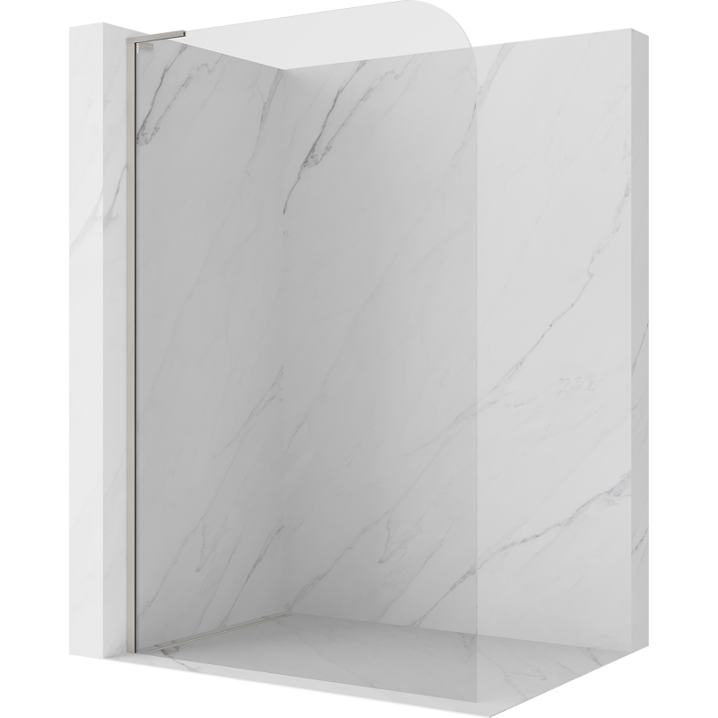 Mexen Kioto-P L sprchová zástěna Walk-in 90 x 200 cm, transparentní 8 mm, kartáčovaný nikl - 800-090-103-97-00-P