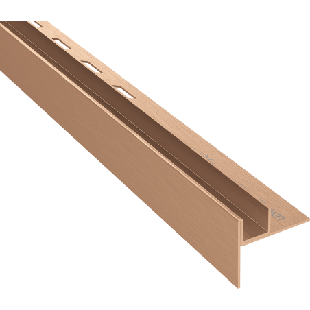 Mexen Line-B spádový profil pro sklo 120 cm vlevo, kartáčovaná měď - 186504120L