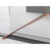 Mexen Line-B lišty do skla 180 cm levá, kartáčovaná měď - 186504180L