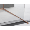 Mexen Line-B lišty spádové pro sklo 120 cm pravá, kartáčovaná měď - 186504120R