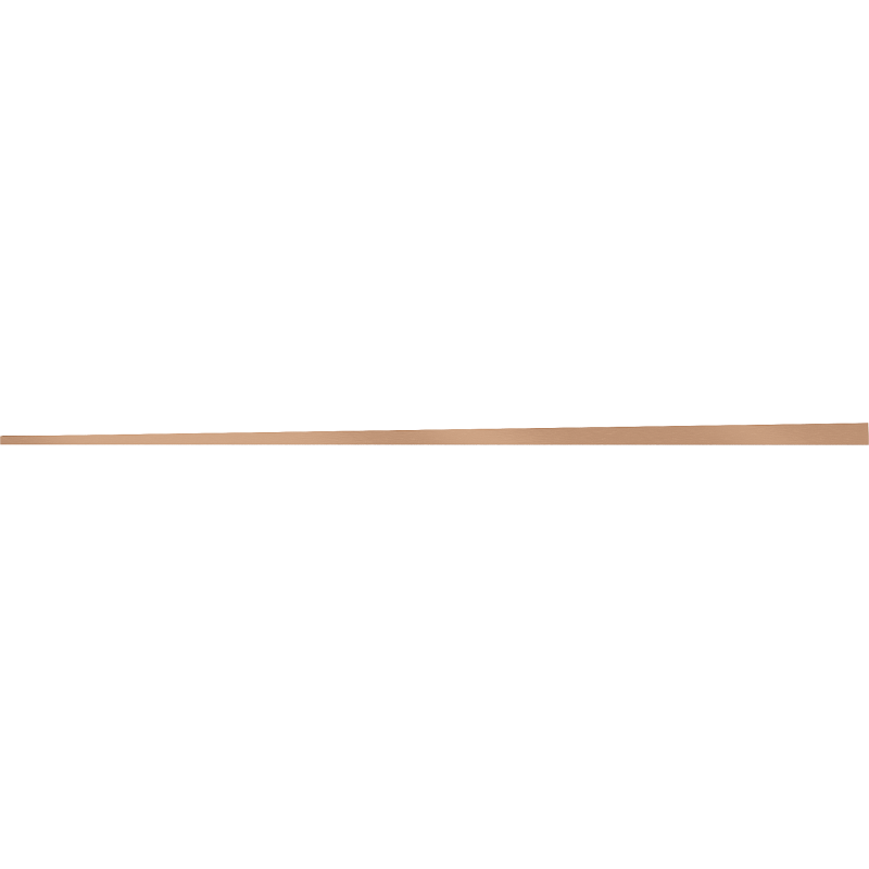 Mexen Line-B spádový profil pro sklo 120 cm vlevo, kartáčovaná měď - 186504120L