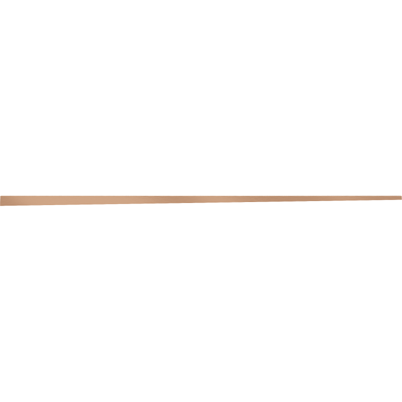 Mexen Line-B lišty spádové pro sklo 120 cm pravá, kartáčovaná měď - 186504120R