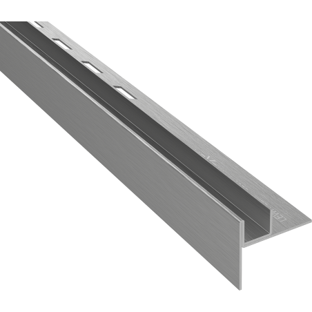 Mexen Line-B lišta spádová ke sklu 120 cm levá, kartáčovaný gun gray - 186604120L