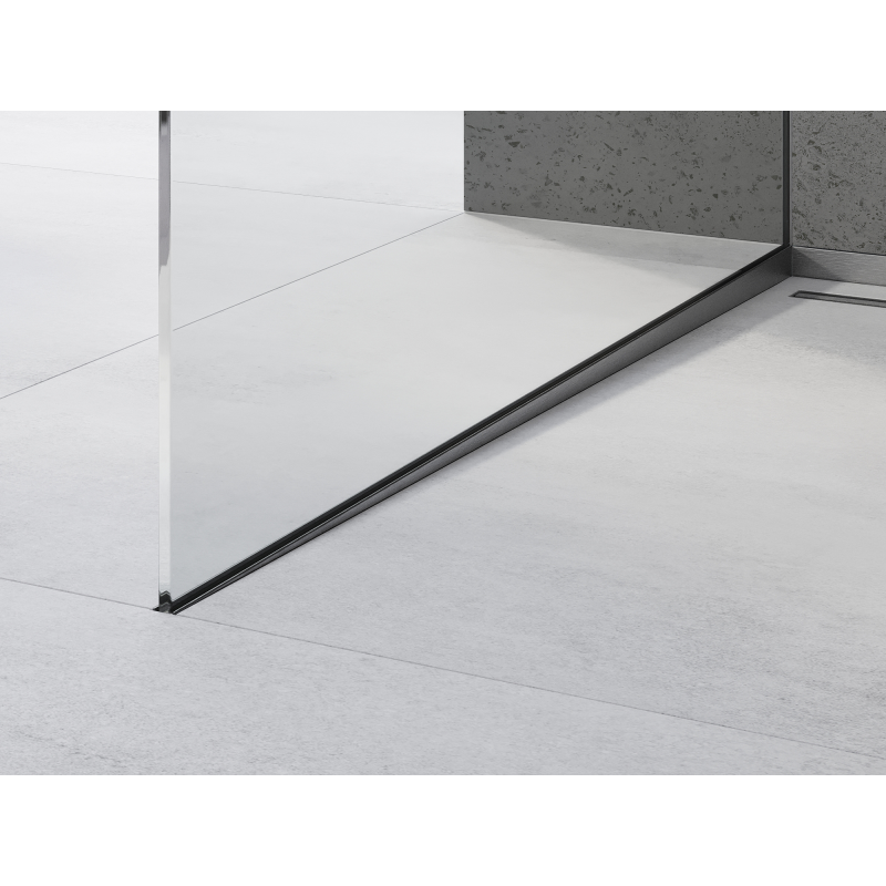 Mexen Line-B lišta spádová ke sklu 120 cm levá, kartáčovaný gun gray - 186604120L