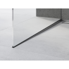 Mexen Line-B lišta spádová ke sklu 120 cm levá, kartáčovaný gun gray - 186604120L