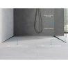 Mexen Line-B lišty skloněné pro sklo 120 cm pravé, gun gray kartáčovaný - 186604120R