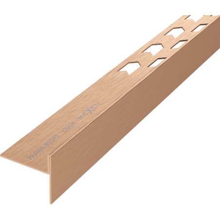 Mexen Line-B podlahová spádová lišta 120 cm pravá, kartáčovaná měď - 186501120R