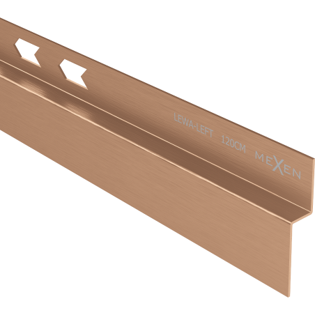 Mexen Line-B lišty spádové přisazené 120 cm levá, měď kartáčovaná - 186502120L