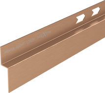 Mexen Line-B koncová lišta na zeď 120 cm pravá, kartáčovaná měď - 186502120R