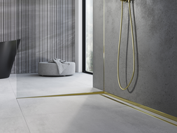 Mexen Line-B lišty skloněná pro sklo 120 cm levá, zlatá - 185004120L