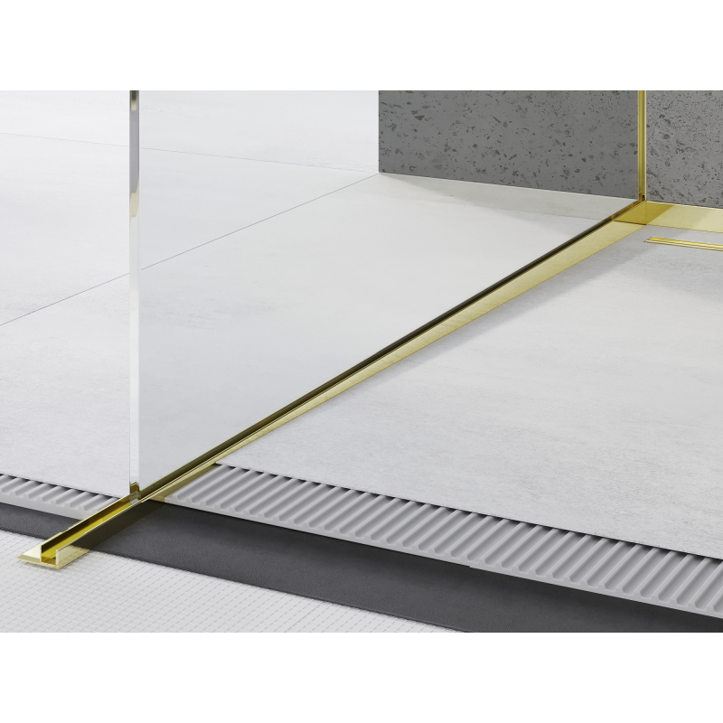 Mexen Line-B lišty skloněná pro sklo 120 cm levá, zlatá - 185004120L