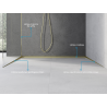 Mexen Line-B lišty skloněná pro sklo 120 cm levá, zlatá - 185004120L