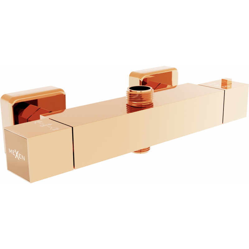 Mexen Cube termostatická sprchová baterie, růžové zlato - 77250-60