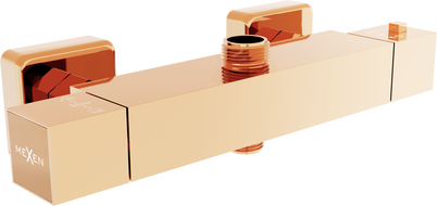 Mexen Cube termostatická sprchová baterie, růžové zlato - 77250-60