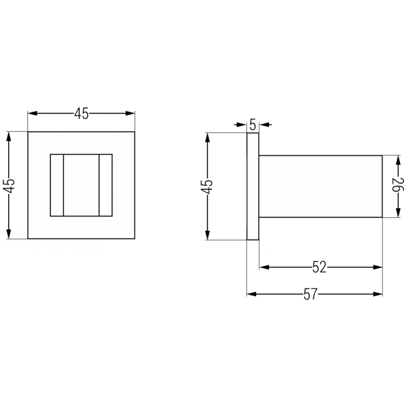 Mexen Cube držák sprchy, chrom - 79350-00