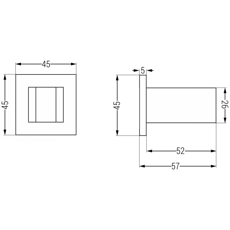 Mexen Cube držák sprchy, černý - 79350-70