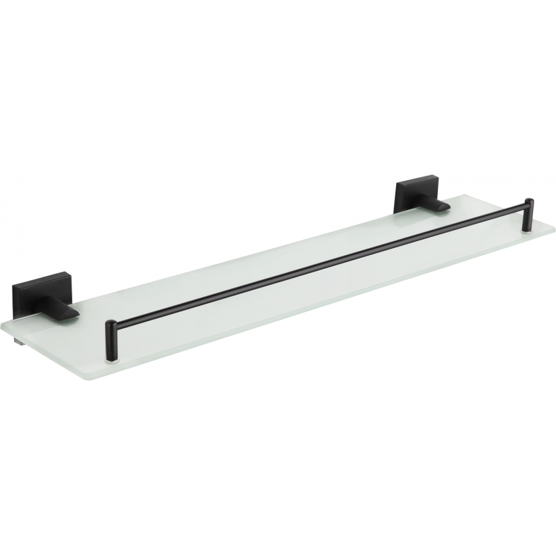 Mexen Rufo závěsná skleněná polička, černá - 7050937-70